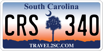 SC license plate CRS340