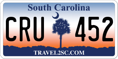 SC license plate CRU452