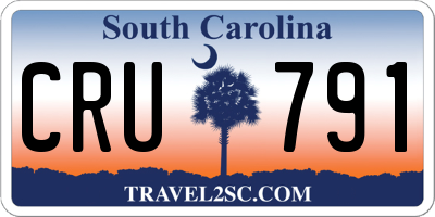 SC license plate CRU791
