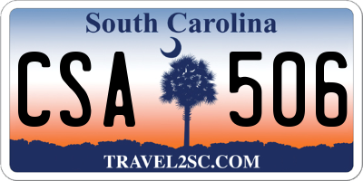 SC license plate CSA506