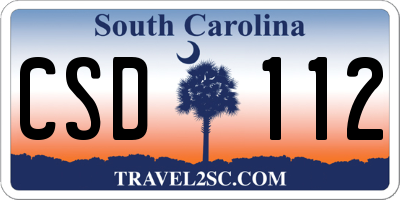 SC license plate CSD112