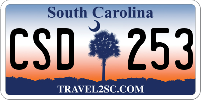 SC license plate CSD253