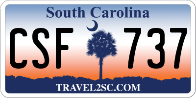 SC license plate CSF737