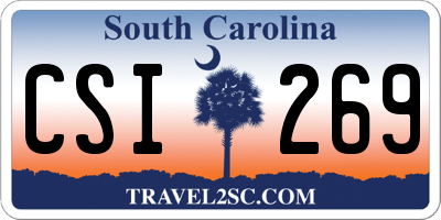 SC license plate CSI269