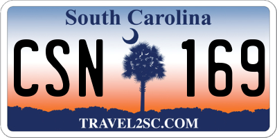 SC license plate CSN169