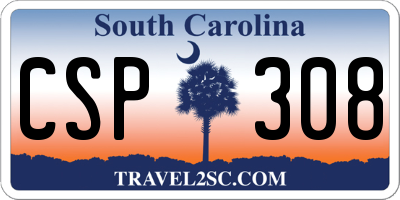 SC license plate CSP308