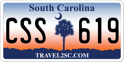 SC license plate CSS619