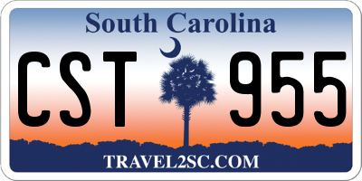 SC license plate CST955
