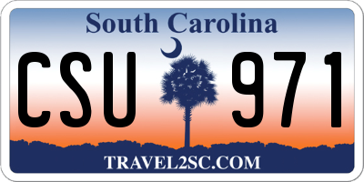 SC license plate CSU971