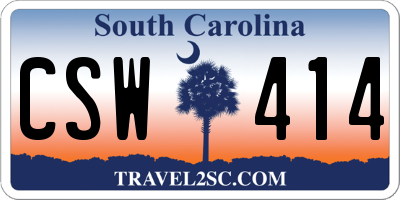 SC license plate CSW414