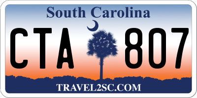 SC license plate CTA807