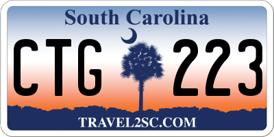 SC license plate CTG223