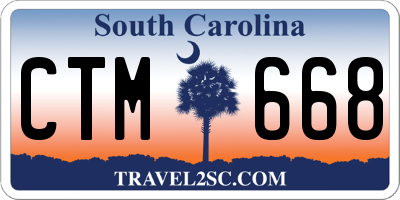 SC license plate CTM668