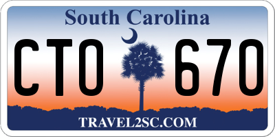 SC license plate CTO670