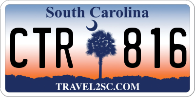 SC license plate CTR816