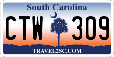 SC license plate CTW309
