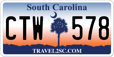 SC license plate CTW578
