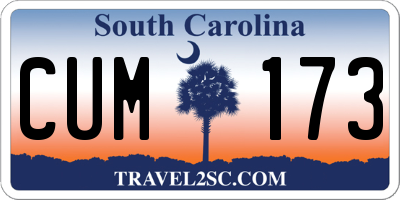 SC license plate CUM173