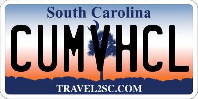 SC license plate CUMVHCL