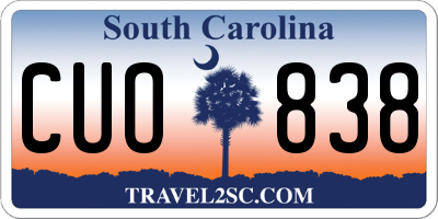 SC license plate CUO838