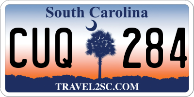 SC license plate CUQ284