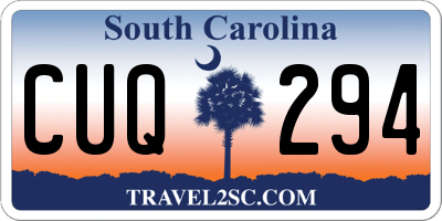 SC license plate CUQ294