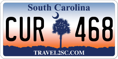 SC license plate CUR468