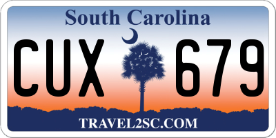 SC license plate CUX679