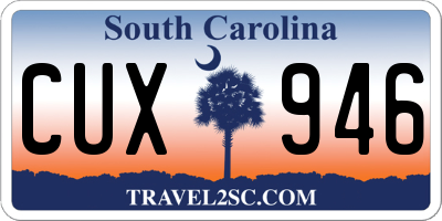 SC license plate CUX946