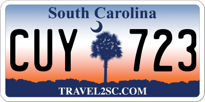 SC license plate CUY723