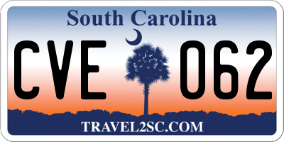 SC license plate CVE062