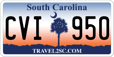 SC license plate CVI950