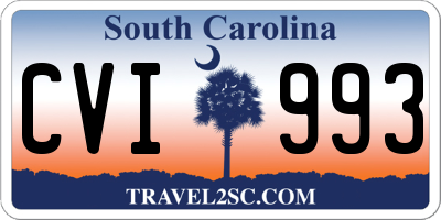 SC license plate CVI993