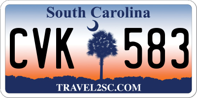 SC license plate CVK583
