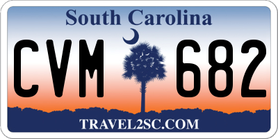 SC license plate CVM682
