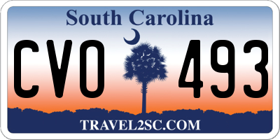 SC license plate CVO493