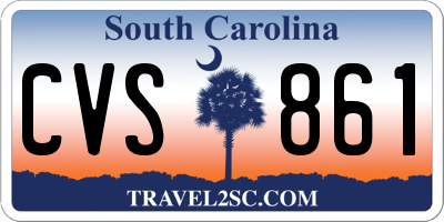 SC license plate CVS861