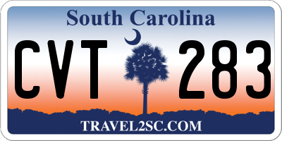 SC license plate CVT283