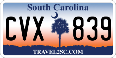 SC license plate CVX839