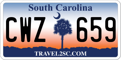 SC license plate CWZ659