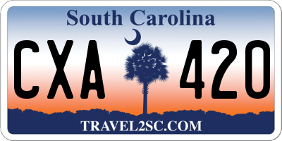 SC license plate CXA420