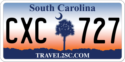 SC license plate CXC727