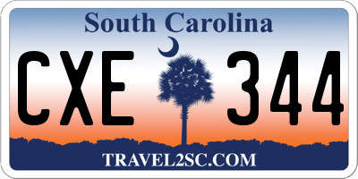 SC license plate CXE344
