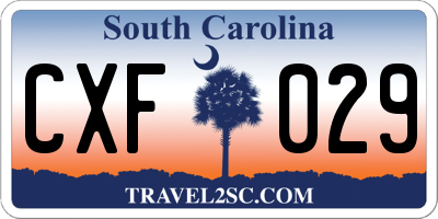SC license plate CXF029