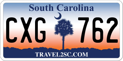 SC license plate CXG762