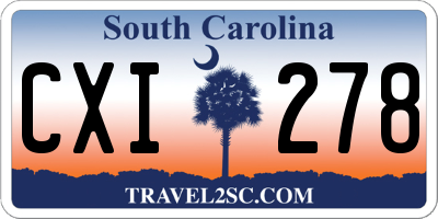 SC license plate CXI278