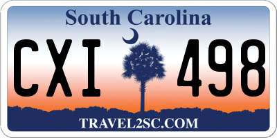 SC license plate CXI498