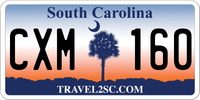 SC license plate CXM160