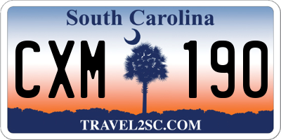 SC license plate CXM190