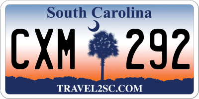 SC license plate CXM292